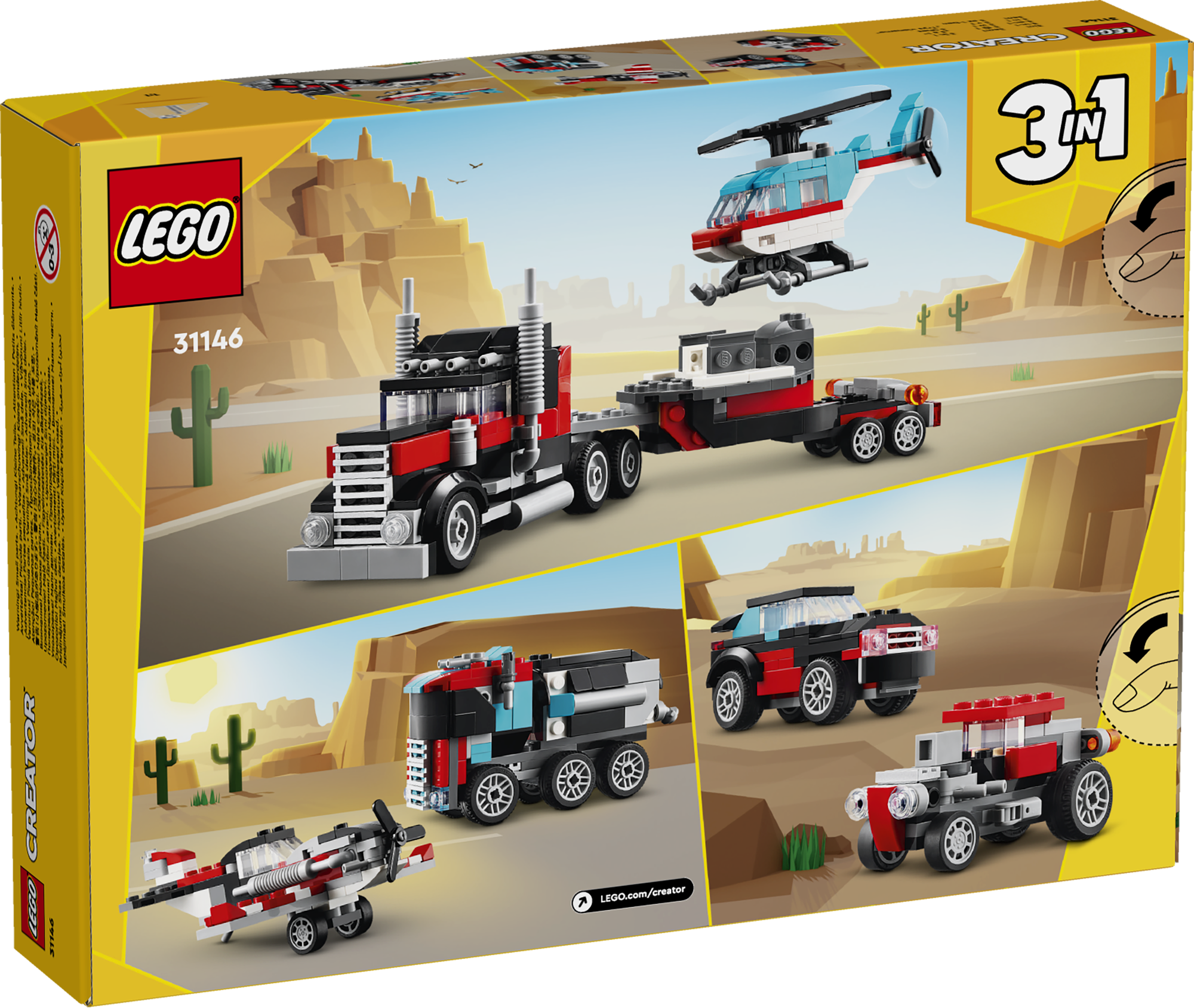 LEGO 31146 Tieflader mit Hubschrauber
