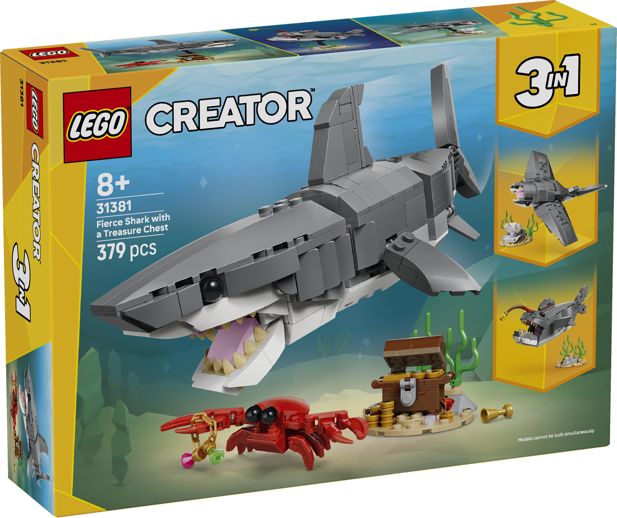LEGO 31381 Wilder Hai mit Schatztruhe