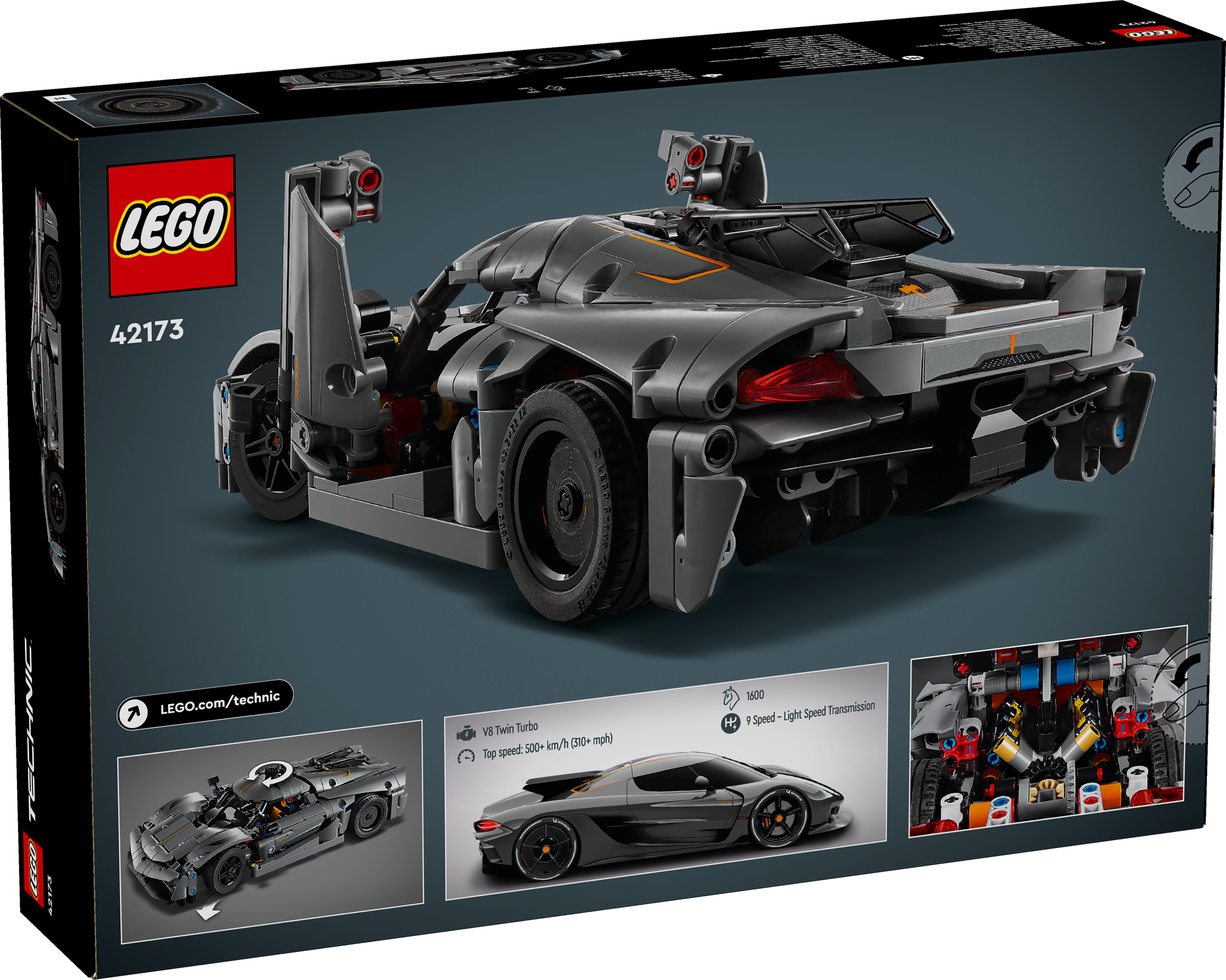 LEGO® Technic 42173 Koenigsegg Jesko Absolut Supersportwagen in Grau