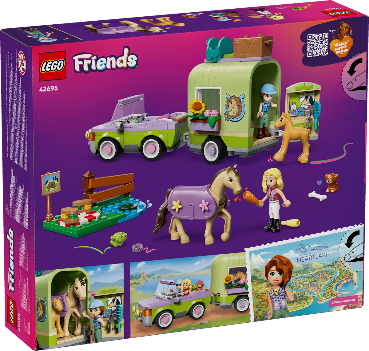 LEGO 42695 Pferd und Fohlen mit Pferdeanhänger