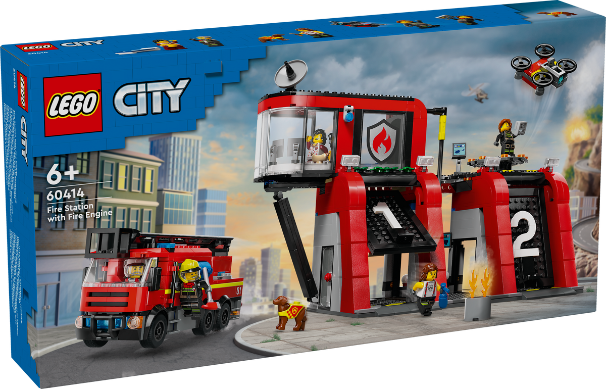 LEGO 60414 Feuerwehrstation mit Drehleiterfahrzeug