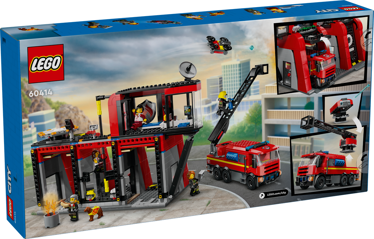 LEGO 60414 Feuerwehrstation mit Drehleiterfahrzeug
