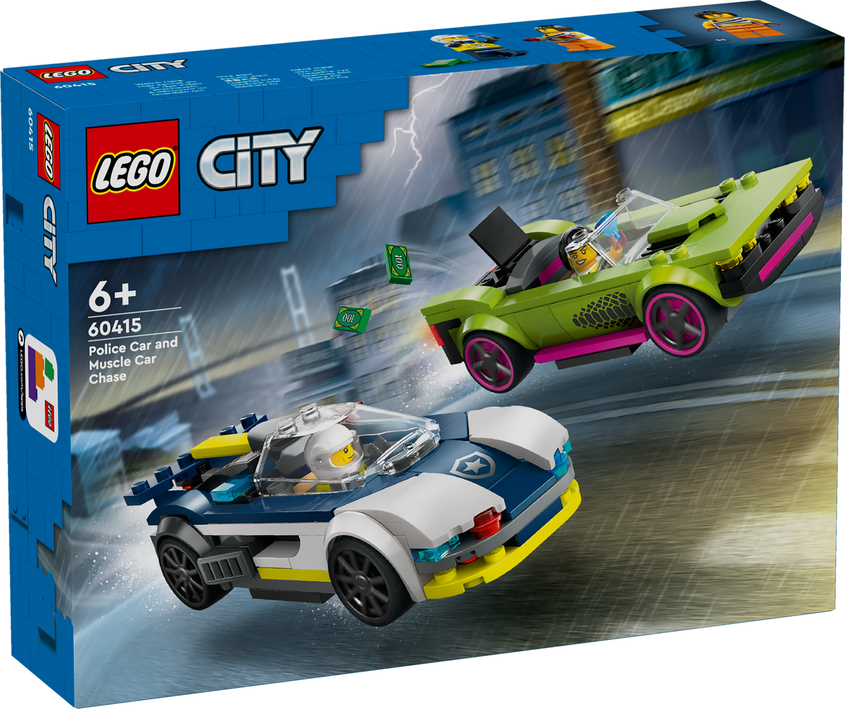LEGO 60415 Verfolgungsjagd mit Polizeiauto und Muscle Car