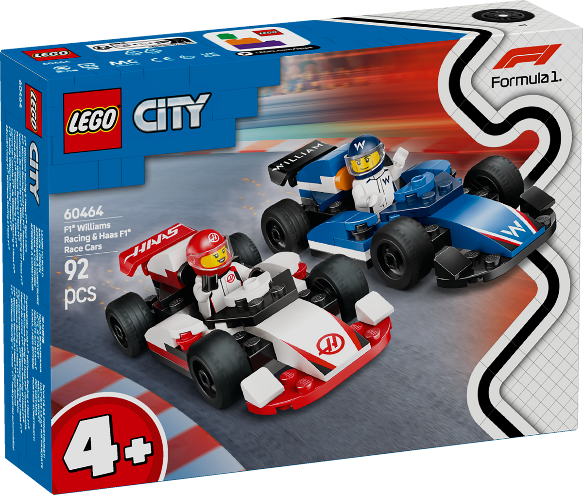 LEGO 60464 F1® Williams Racing und Haas F1® Rennautos