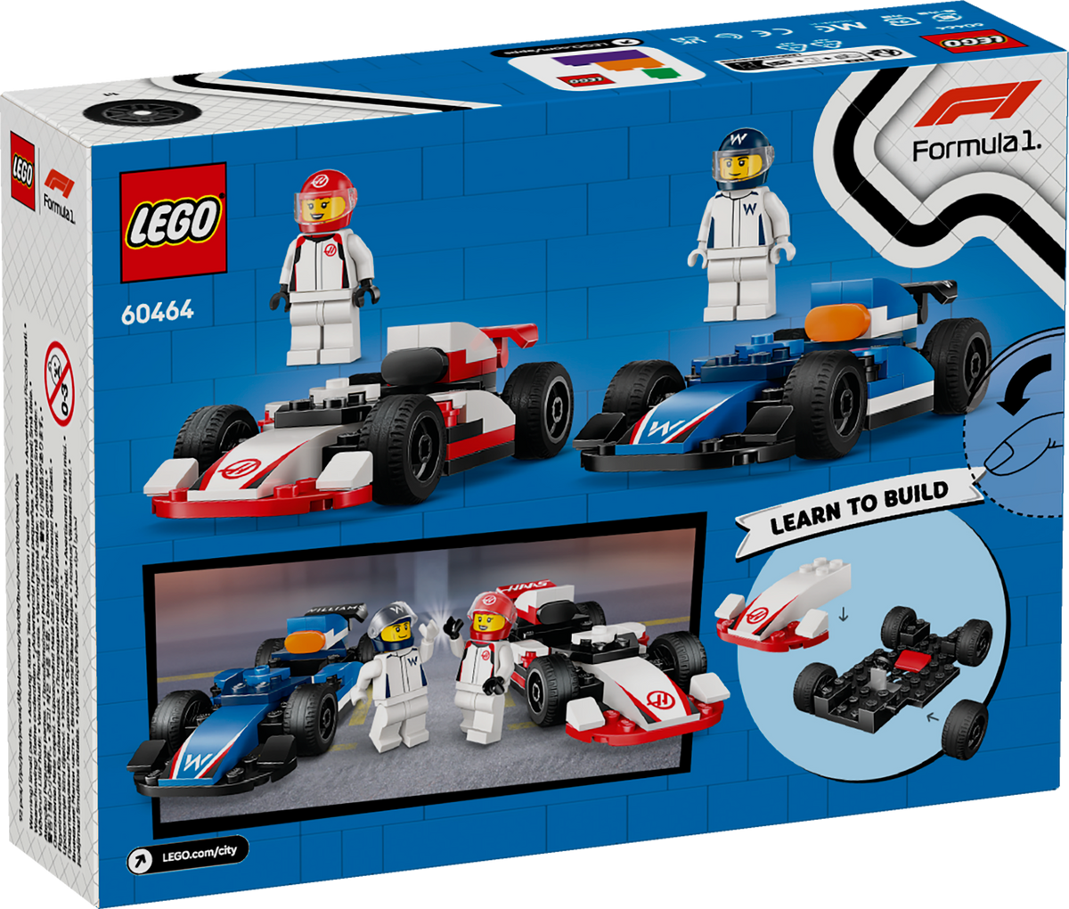 LEGO 60464 F1® Williams Racing und Haas F1® Rennautos
