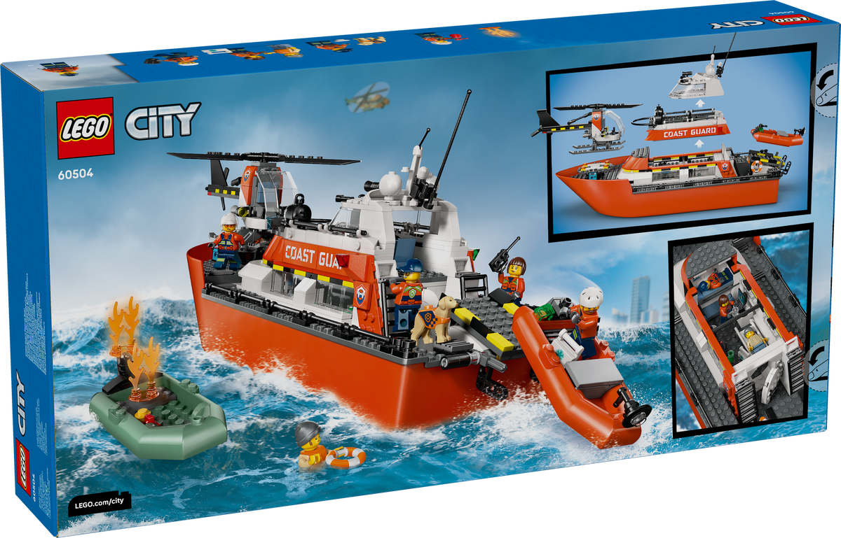 LEGO 60504 Rettungsboot der Küstenwache mit Hubschrauber