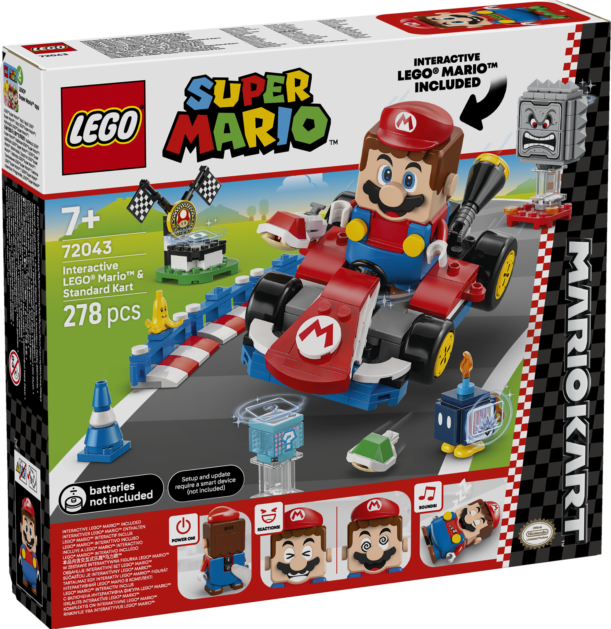 LEGO 72043 Mario Kart™ – Interaktiver LEGO® Mario™ & Standard-Kart