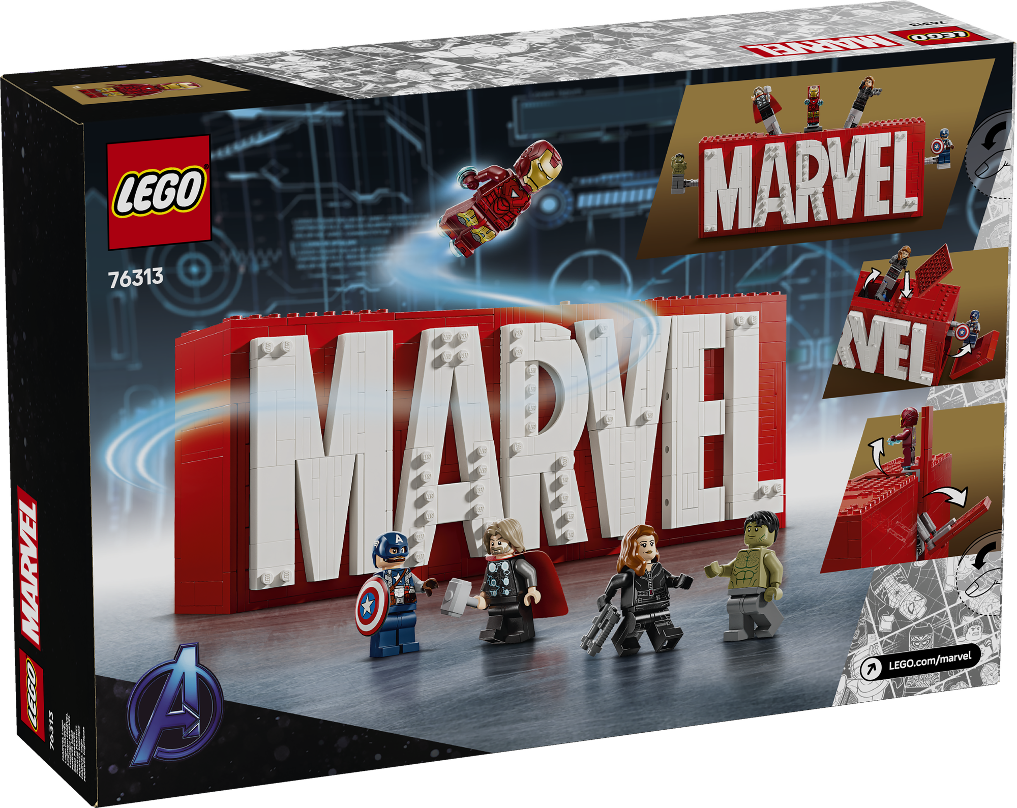 LEGO 76313 MARVEL Logo & Minifiguren