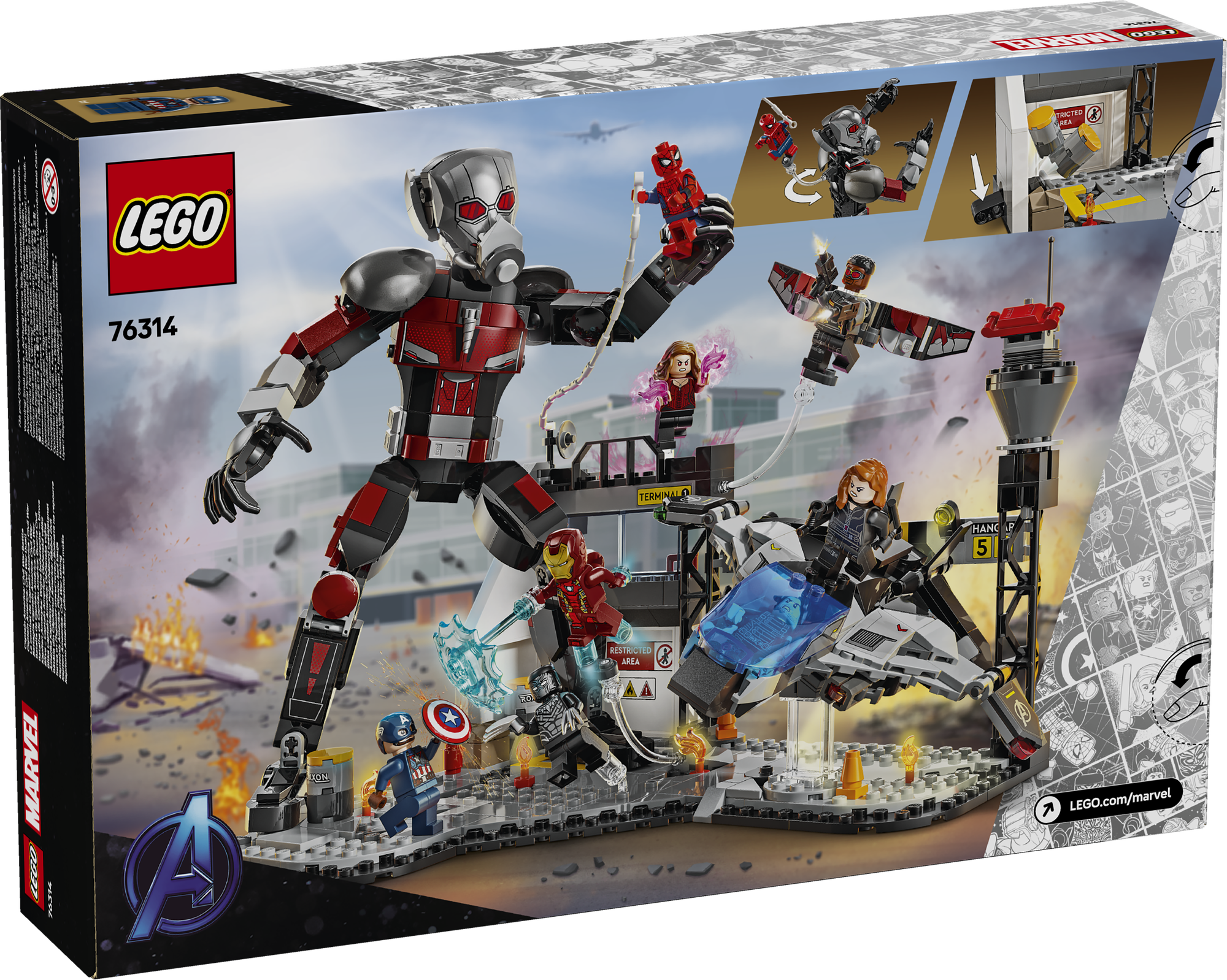 LEGO 76314 Captain America: Civil War Actionduell