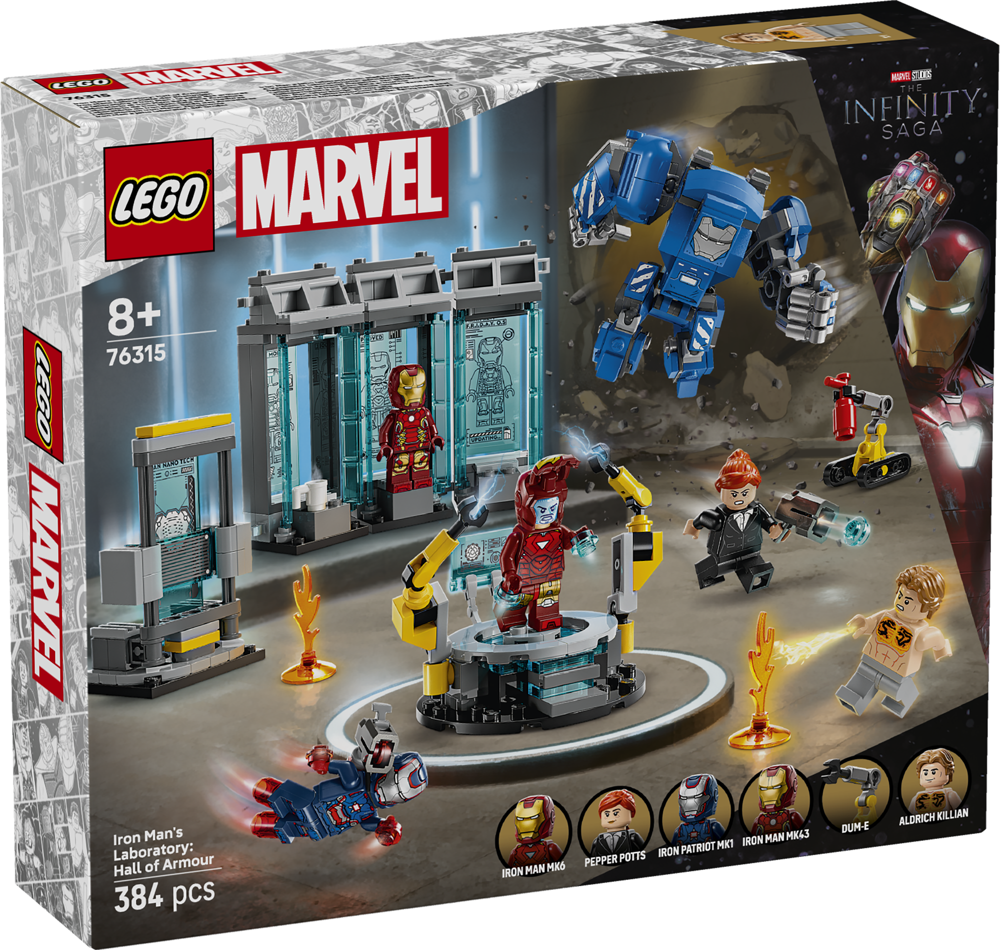 LEGO 76315 Iron Mans Labor: Halle der Rüstungen