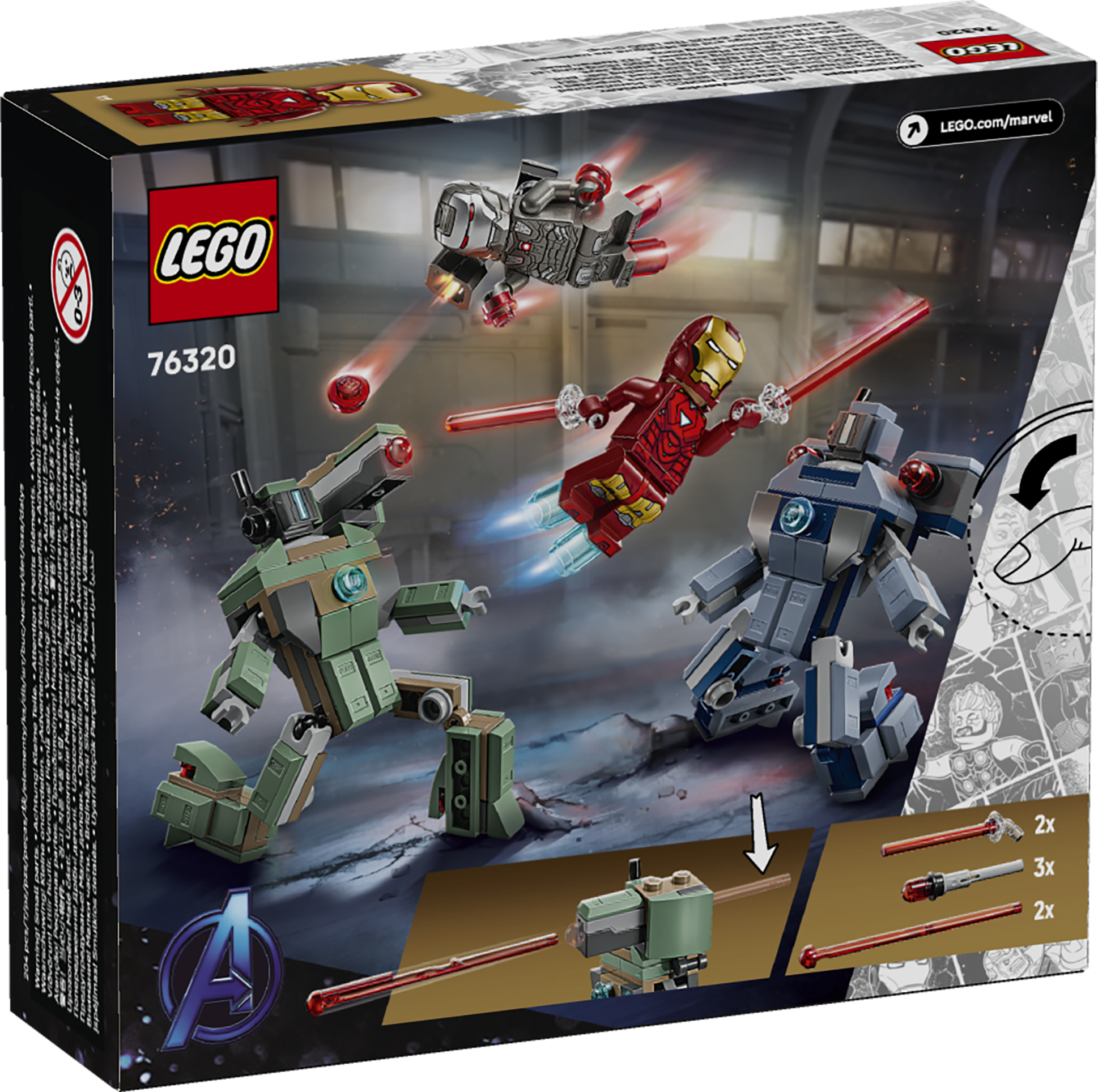 LEGO 76320 Iron Man & War Machine vs. Hammer-Drohnen