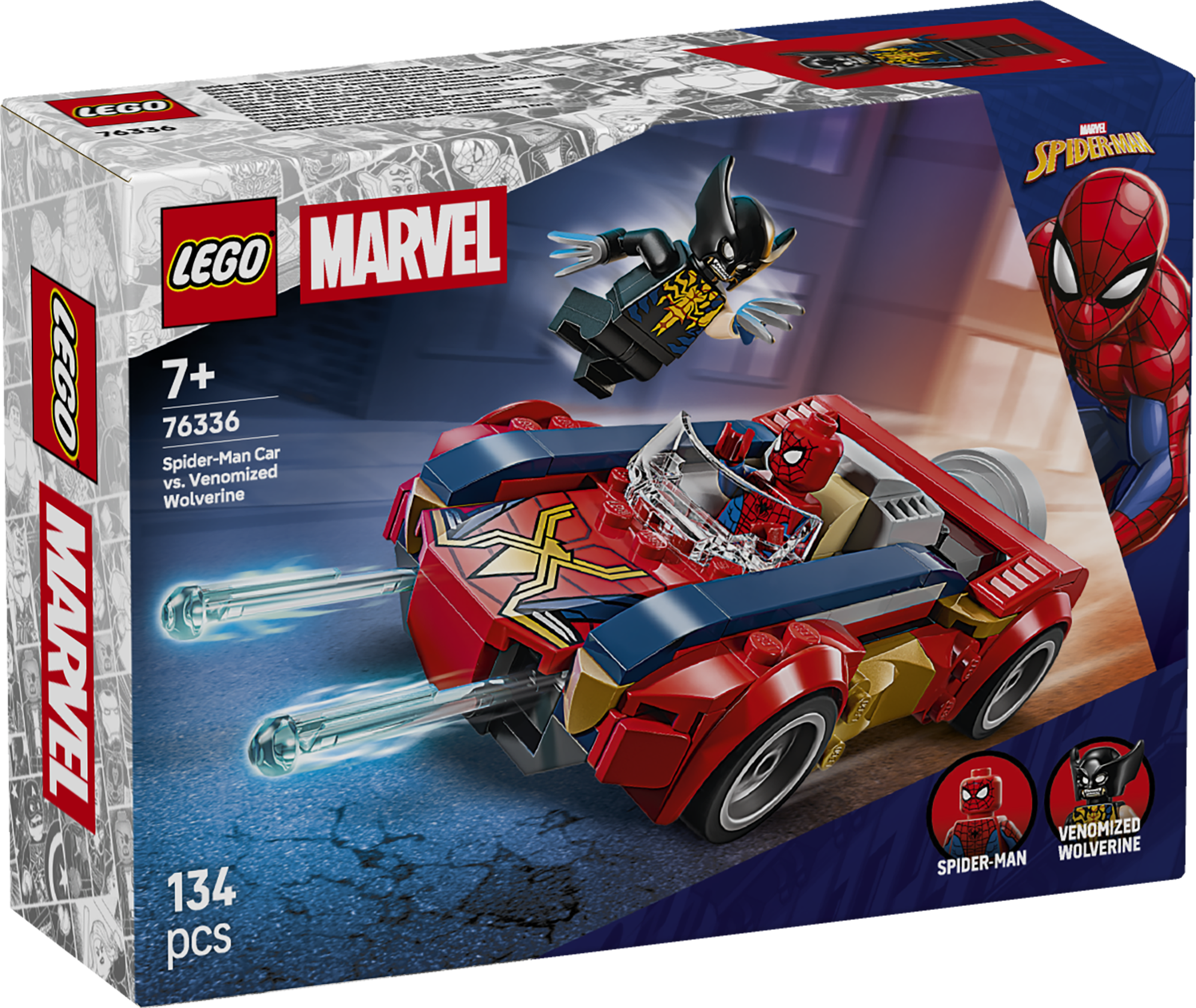 LEGO 76336 Spider-Man Auto vs. Venomized Wolverine