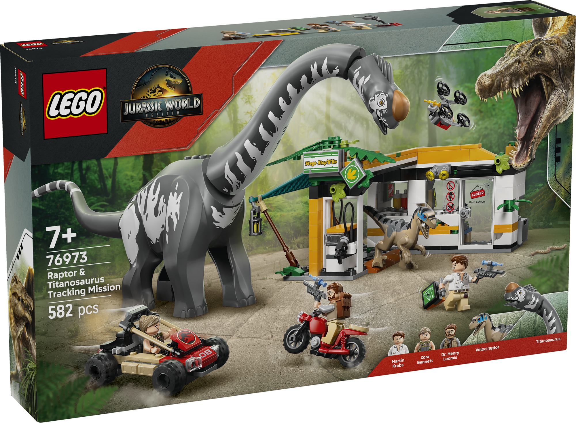 LEGO 76973 Raptor & Titanosaurus: Große Fährtensuche