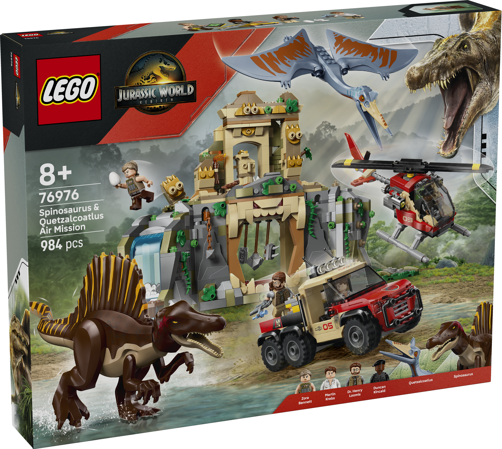 LEGO 76976 Spinosaurier & Quetzalcoatlus: Hubschrauber-Einsatz
